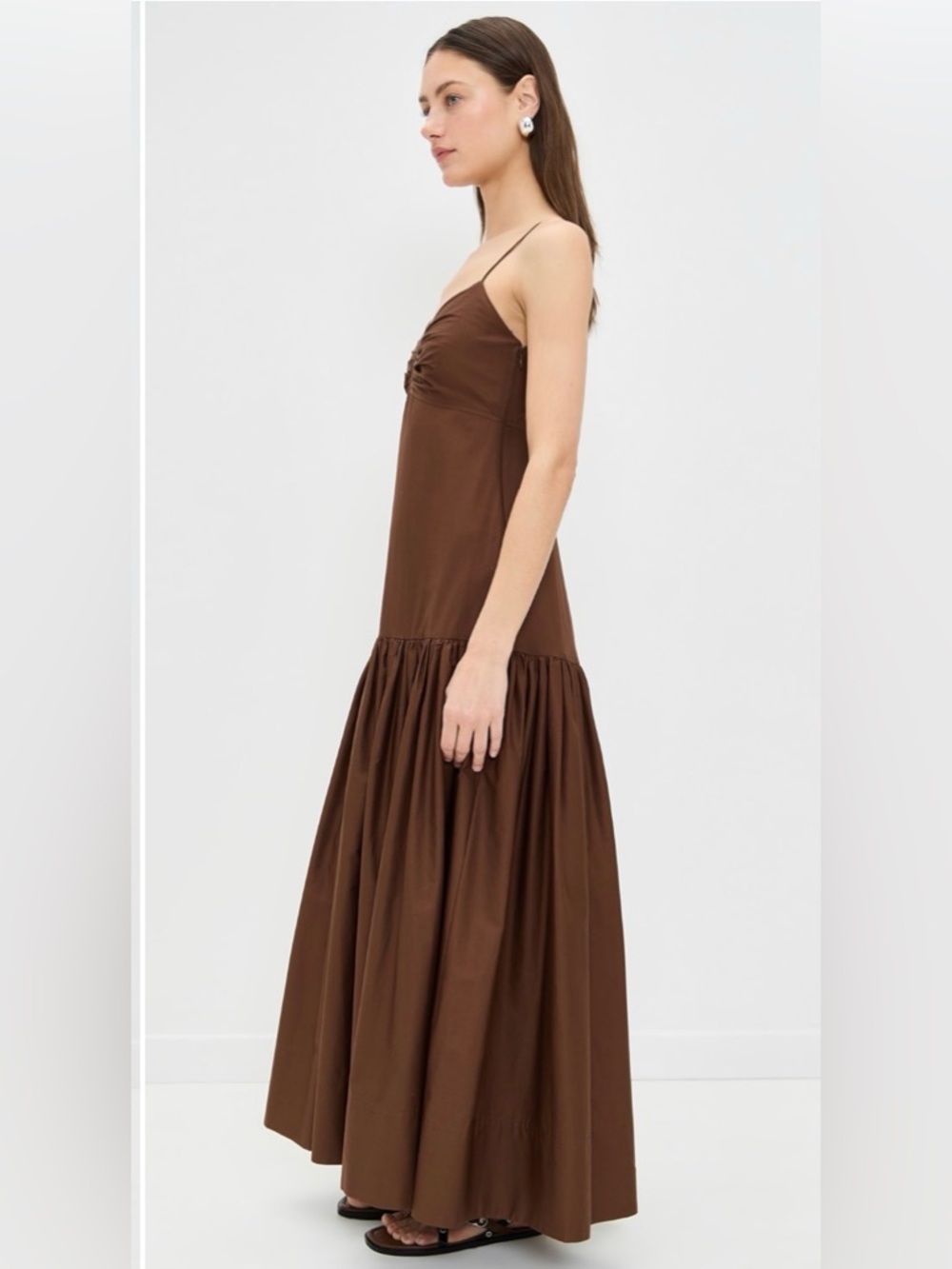 New A.L.C. Womens Harper Dress, Brown - Picture 3 of 8